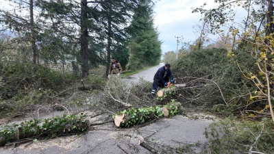 Sapanca’da Fırtına Sonrası Yoğun Mesai