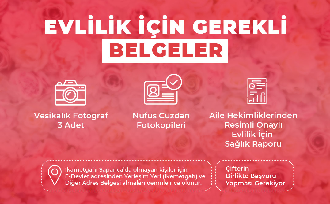Sapanca Belediyesi Kurumsal Web Sitesi Evlilik Icin Gerekli Belgeler