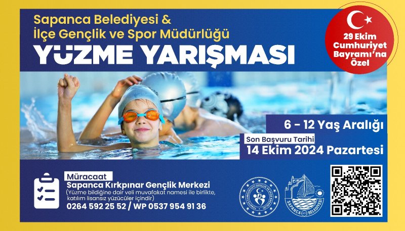 Sapanca Belediyesi’nden Cumhuriyet, Yüzme Yarışması
